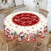 Christmas Tablecloth Santa Claus Snowman Elk Table Cover Merry Christmas Decor For Xmas Navidad Dinner Table Decoration Supplies