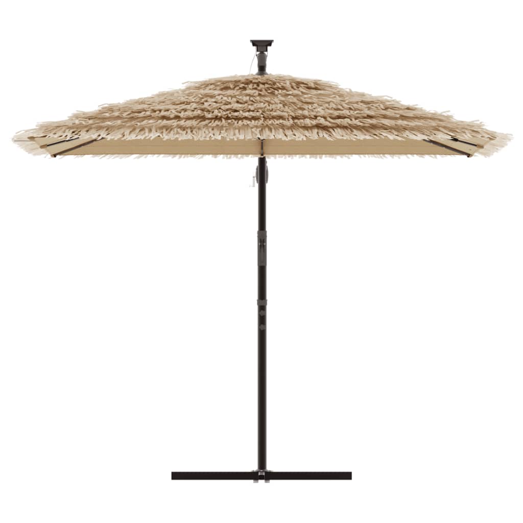 Vidaxl Parasol Ogrodowy Z Led, Stalowy Słupek, Brązowy, 246X246X230 Cm