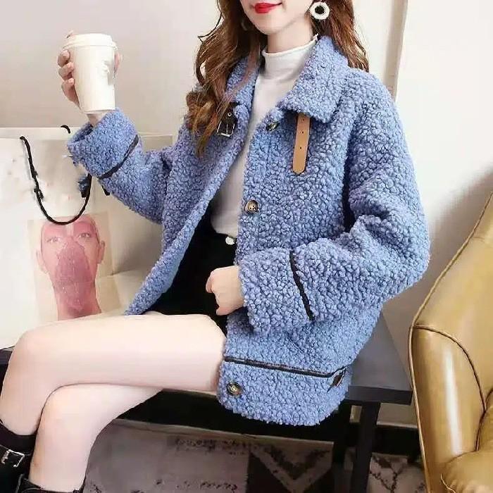 Women's Plus Size Simple Cardigan Jacket Lapel Thickened Temperament Loose Sweater