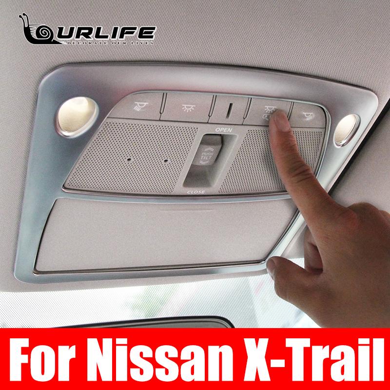 Kryt předního a zadního čtecího světla pro Nissan X-trail XTrail T32 Rogue 2014- Dekorativní interiérové čtecí světlo