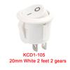 10 PIEZAS Interruptor Circular Tipo Barco con Lámpara 3 Pines/2 Pines KCD1-105 Interruptor Basculante de Segunda y Tercera Velocidad con Interruptores de Luz4