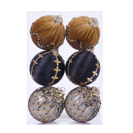 Plush Christmas Balls with Lanyard Seasonal Hanging Ornaments Elegant Xmas Tree Decoration for Home And Holiday Parties