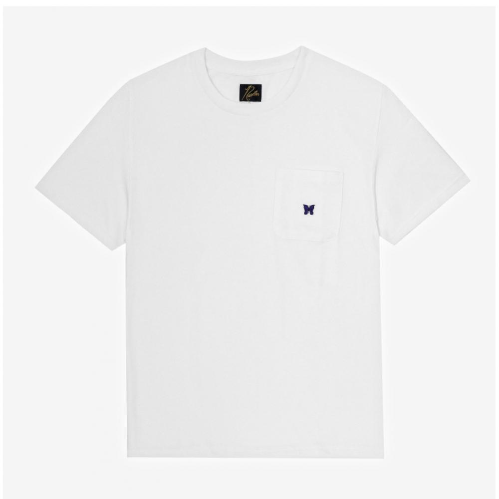 NeedleS Men S PockeT T ShirT A whiTe