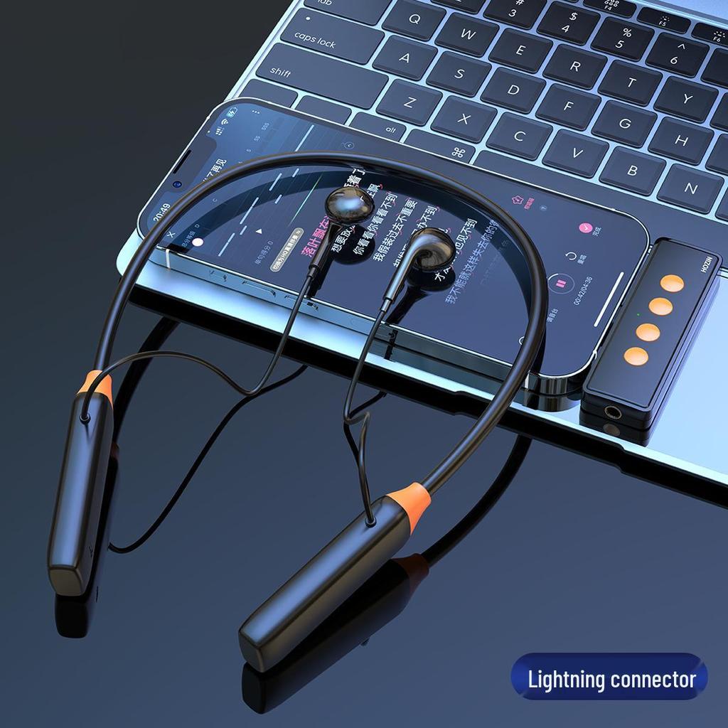 Wireless Neckband Earbuds with Live Streaming Mic, Sound Card, Noise Reduction, Long Battery Life, and Built-in Reverb