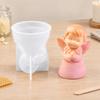 Flexible Silicone Angel Molds for Candle Making and Resin Casting with a Sculpted Figure Cavity for Detailed Crafts