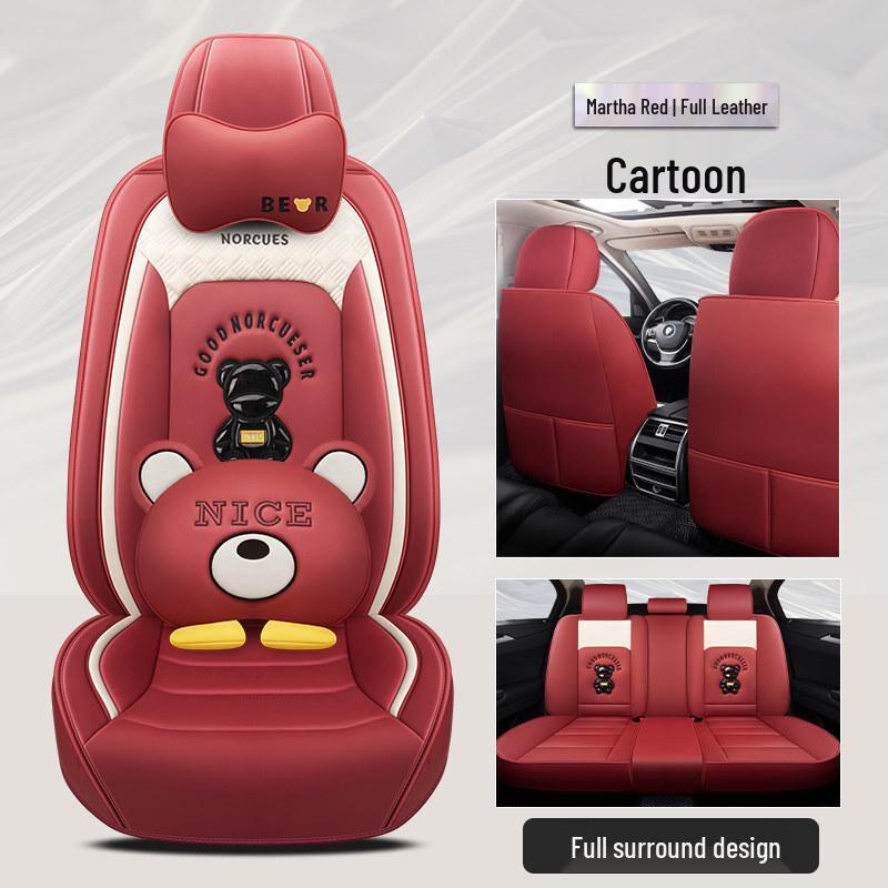 Ouzhi Goddess Cartoon Car Seat Cushion Cover - Universal Fit for All Seasons
