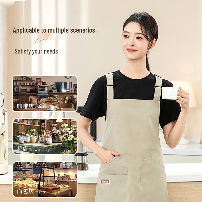 Buckle Strap Waterproof Canvas Apron for Waitstaff - Free Logo Printing