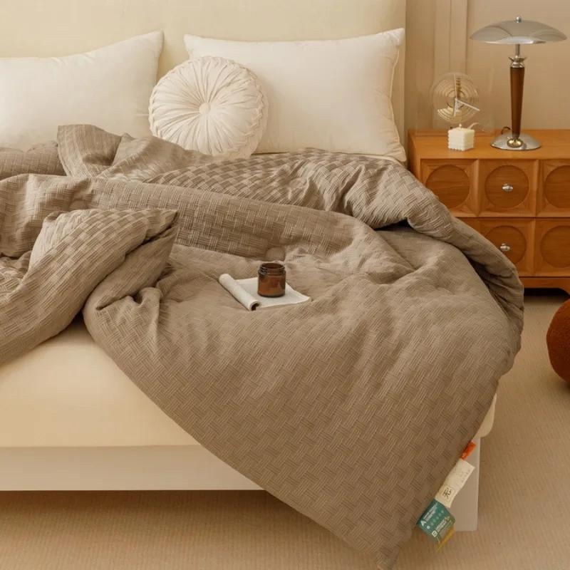 Waffle Soybean Fiber Quilt Winter Quilt Spring And Autumn Quilt Core Mattress Thickened To Keep Warm Universal In All Seasons