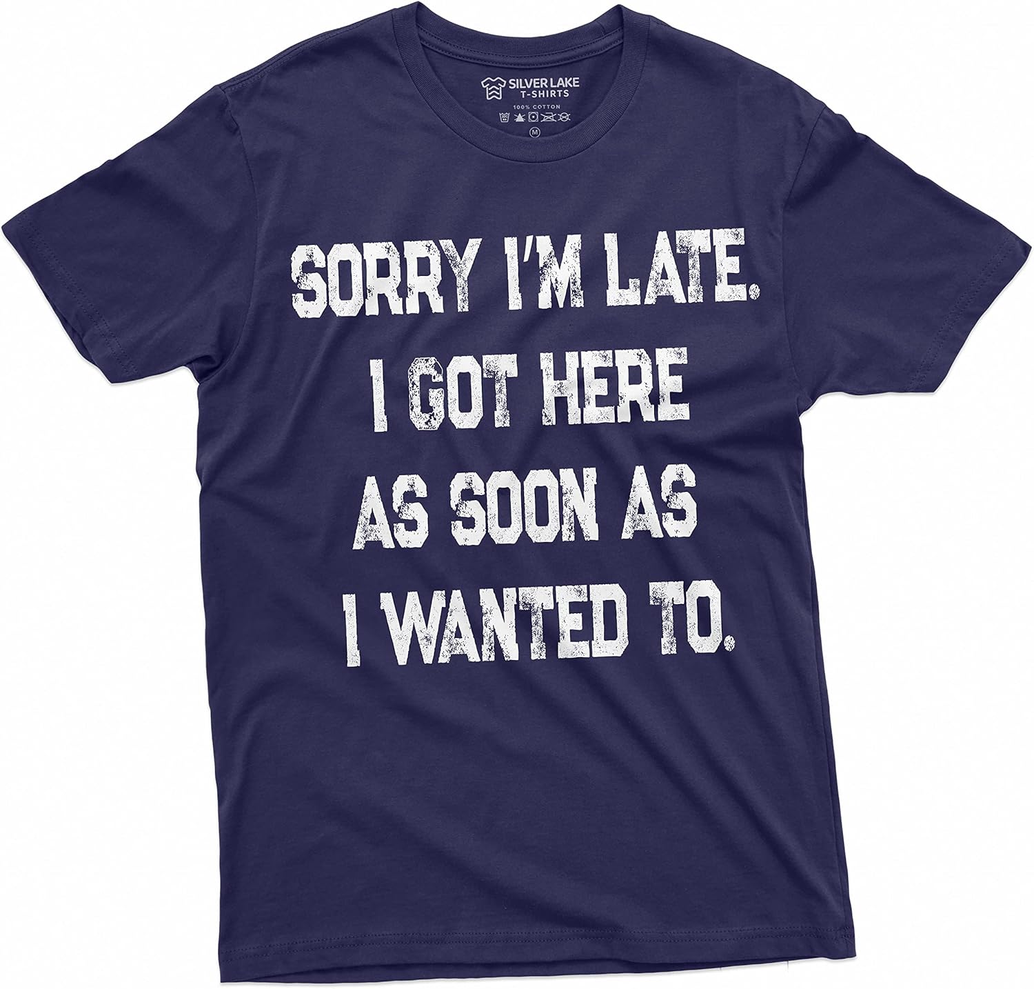 

Funny Saying Text Mens Unisex Womens Tee Shirt Being Late Birthday Gift Tee for Him her 5XL різнокольоровий