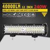 Car LED Light Bar Offroad 4x4 Spotlights Fog Lamp 12V 24V 3 Rows Headlight Truck Farm Tractor Boat SUV ATV Light Bar/work Light