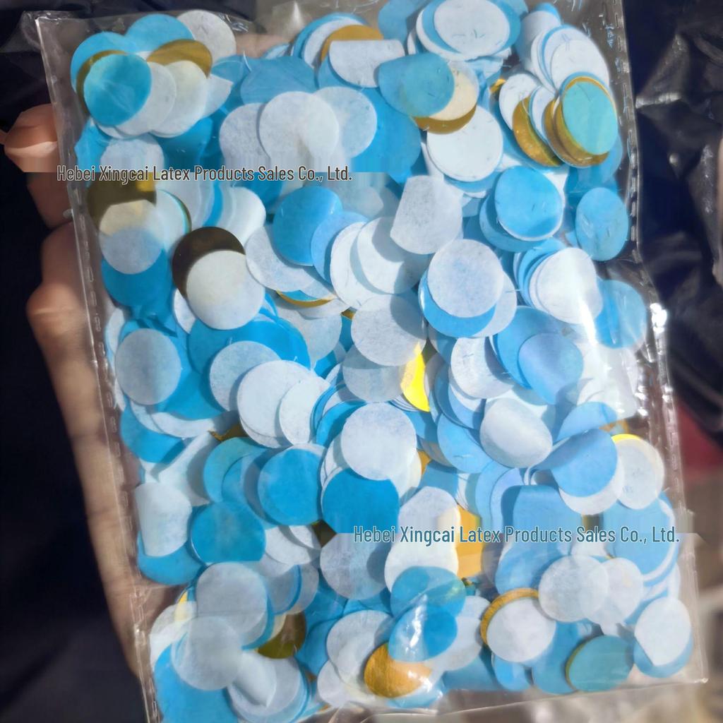 Colorful Transparent Confetti Balloon Filler - 1.5cm Round, 500g for Wedding Decor
