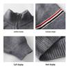 ROMON Men's Stand Collar Zipper Cardigan Sweater