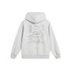 Li-Ning Besticktes Logo Lockerer Fleece-Hoodie Unisex-Hoodies Floral-Grau Tief-Antarktis-Grau AWDTB61-6