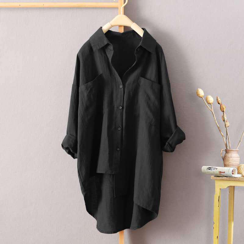 2025 Autumn Fashion Women's Double Pocket Long Sleeve Temperament Top Coat