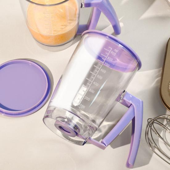 Pancake Batter Dispenser Bottle 4 Cup 900ml Pancake Maker with Squeeze Handle for Pancakes Waffles Brownies Cup Cakes Muffins Crepes