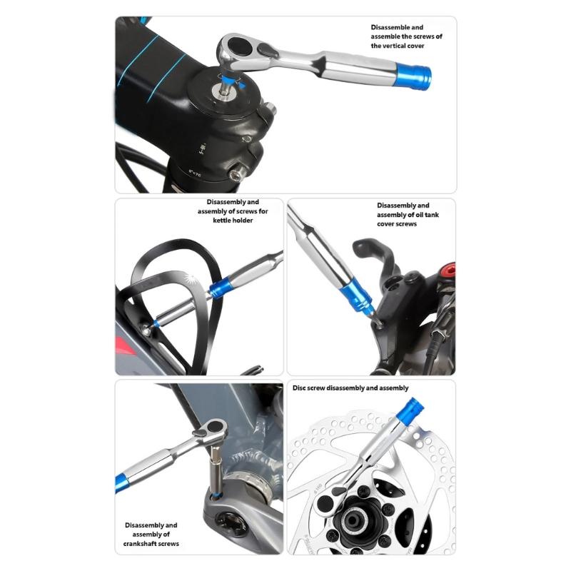 Comprehensive Alloy Steel Bicycles Repair Cycling Tool Set Multifunctional Tool for Emergency and Routine Maintenance