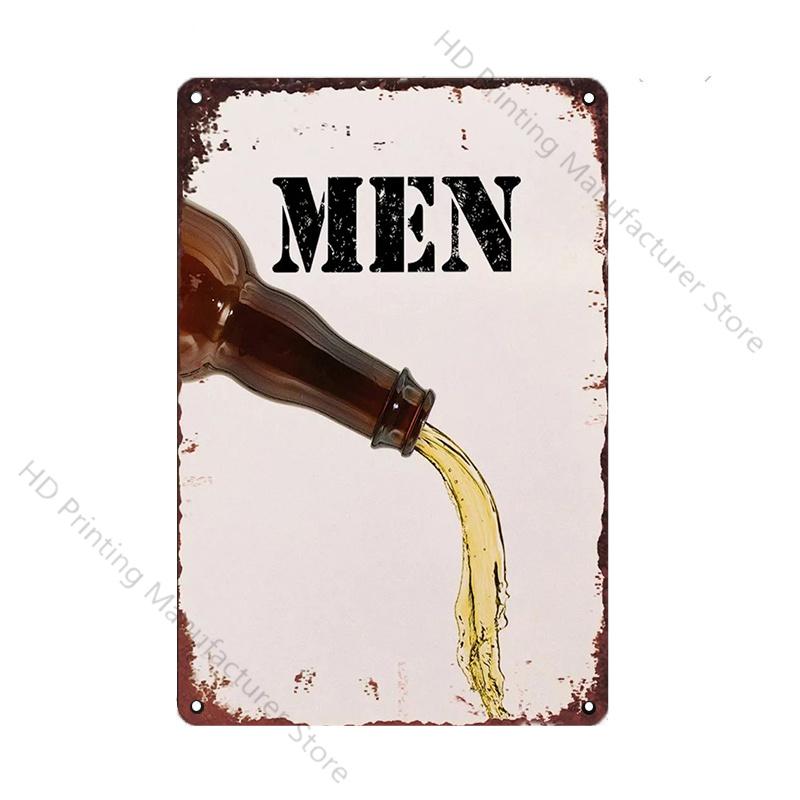 Toilet Wall Decoration Pub Vintage Metal Sign Home Funny Decor Toilet Tin Sign WC Lavatory Toilettes Wall Art Bathroom Restroom
