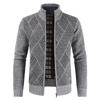 Men's Casual  Winter Zipper Sweater Stand Collar  Cardigan Tops Sweater Blouse Coat