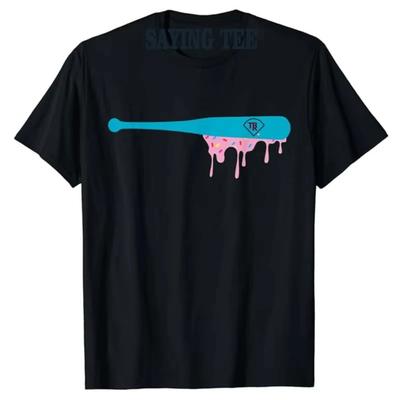 Baseballschläger mit Streuseln Drip T-Shirt Humor Lustige Sportbekleidung Kleidung Kurzarm Grafik-T-Shirt Oberteile Kurzarmblusen Geschenke