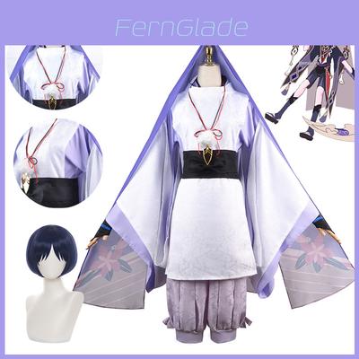 Gorgeous Genshin Impact Scaramouche Cosplay Costume Wig Halloween Outfit Carnival Party