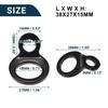 TUCKBOLD Multi Purpose Car Tie Down Strap Rings | Anchor Hooks, Black, Set of 12