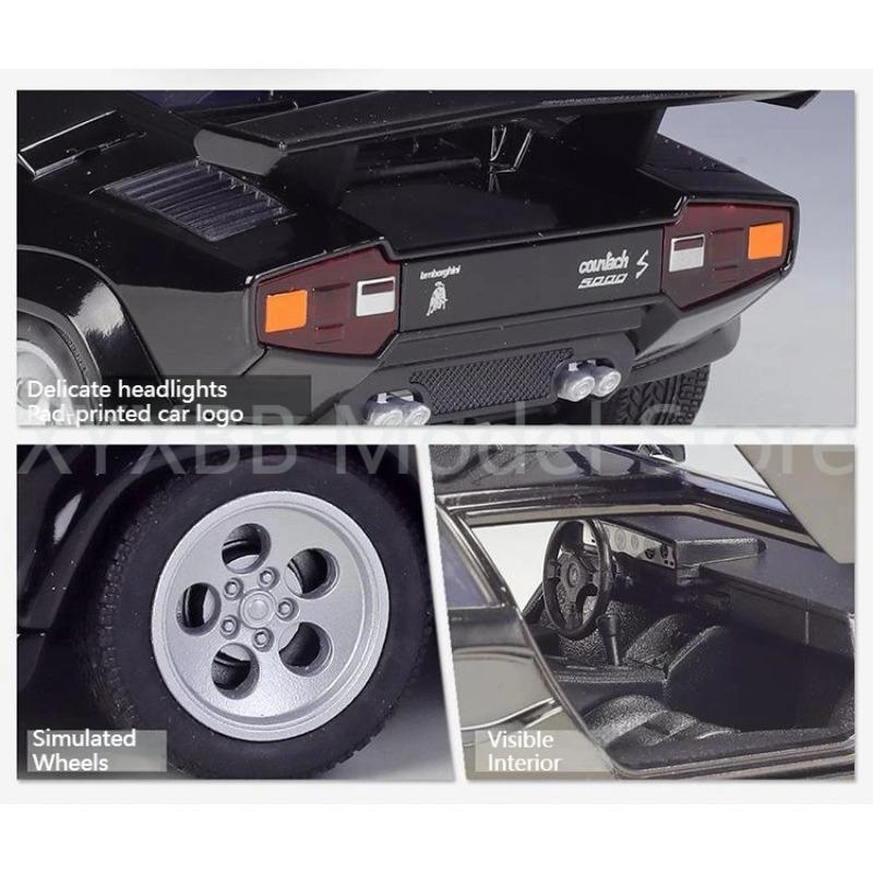 1/24 Vysoce kvalitní kovový model auta WELLY Lamborghini Countach LP 5000S Závodní auto Kovové Exotické auto Slitinová hračka pro Dětskou sbírku