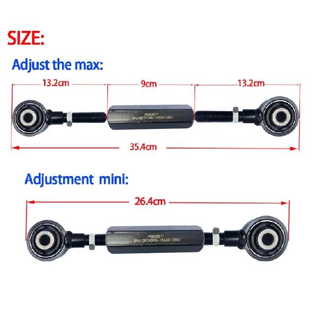 POKESS Adjustable Rear Suspension Tie Bar Link Control Arm For Ford Focus Mk2 MK3 2005-2014 Ford KUGA MK2 2013-
