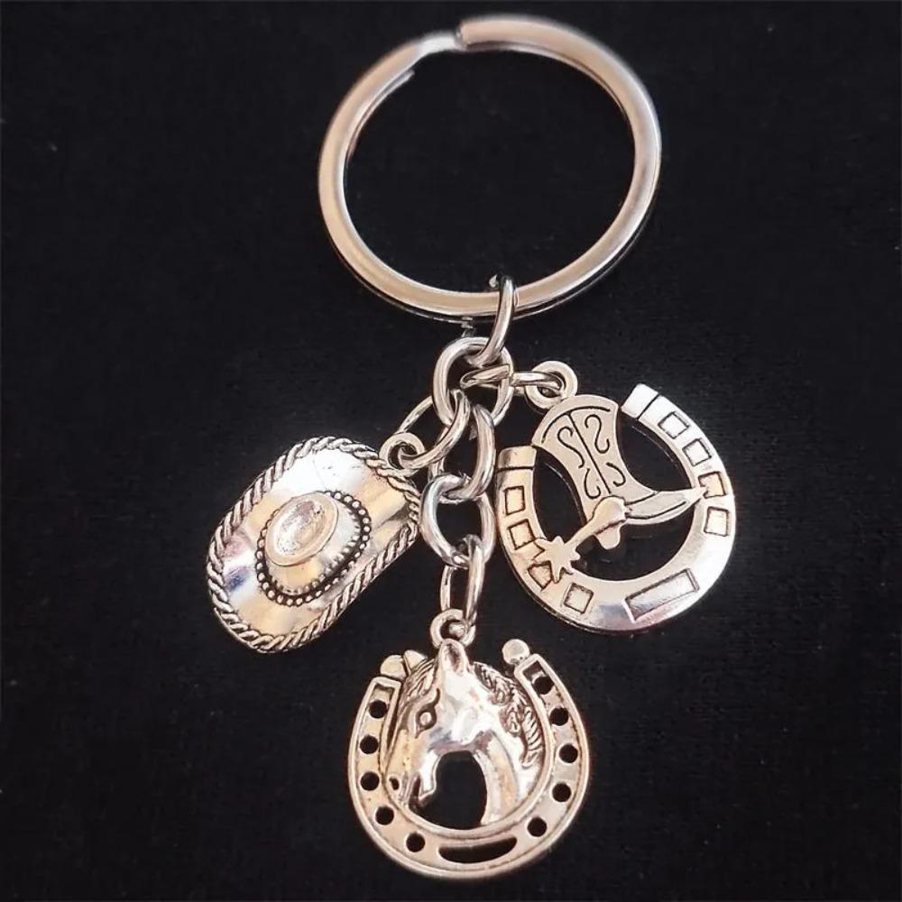 

Running Horse Horse Pendant Key Chain Unique Vintage Horse Pendant Keyring Women B