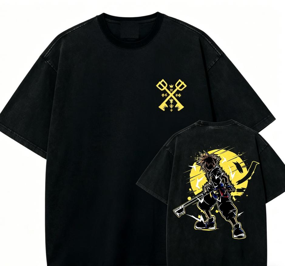 Kingdom Hearts Sora Anime Lover T Shirt Year Round Clothing Personality Clothes Plus Size Unisex New Model Couples High Quality Soft