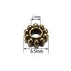 100Pcs/Lot Antique Gold Color Bronze Tone Daisy Flower Metal Spacer Beads Wheel  for Jewelry Making Needlework Accessories