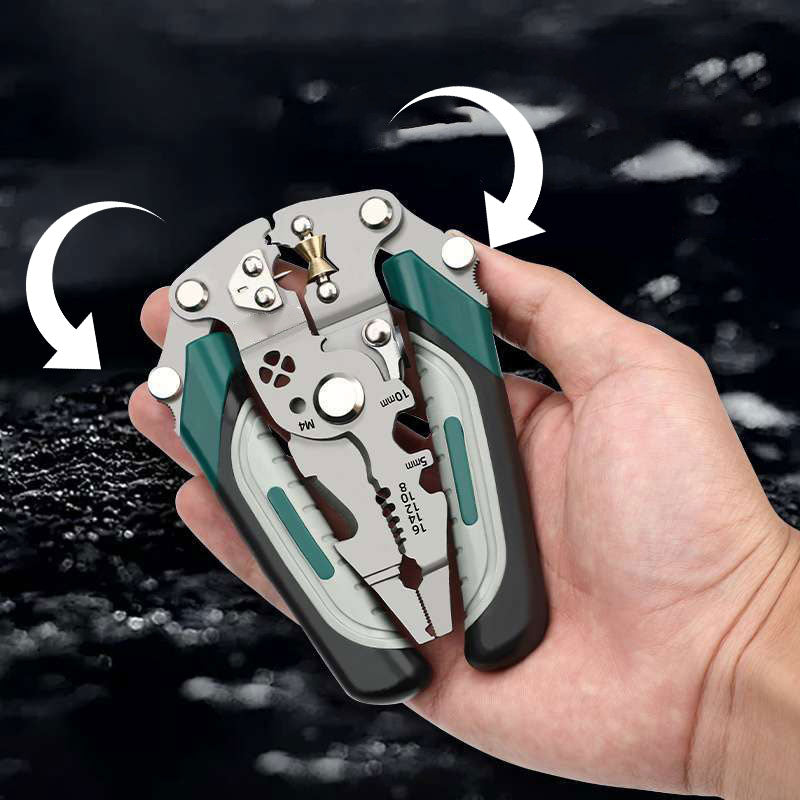 Multifunctional Foldable Wire Stripper And Cutter, Electrician Specific Wire Cutting Pliers Wire Stripping Crimping Pliers Tool