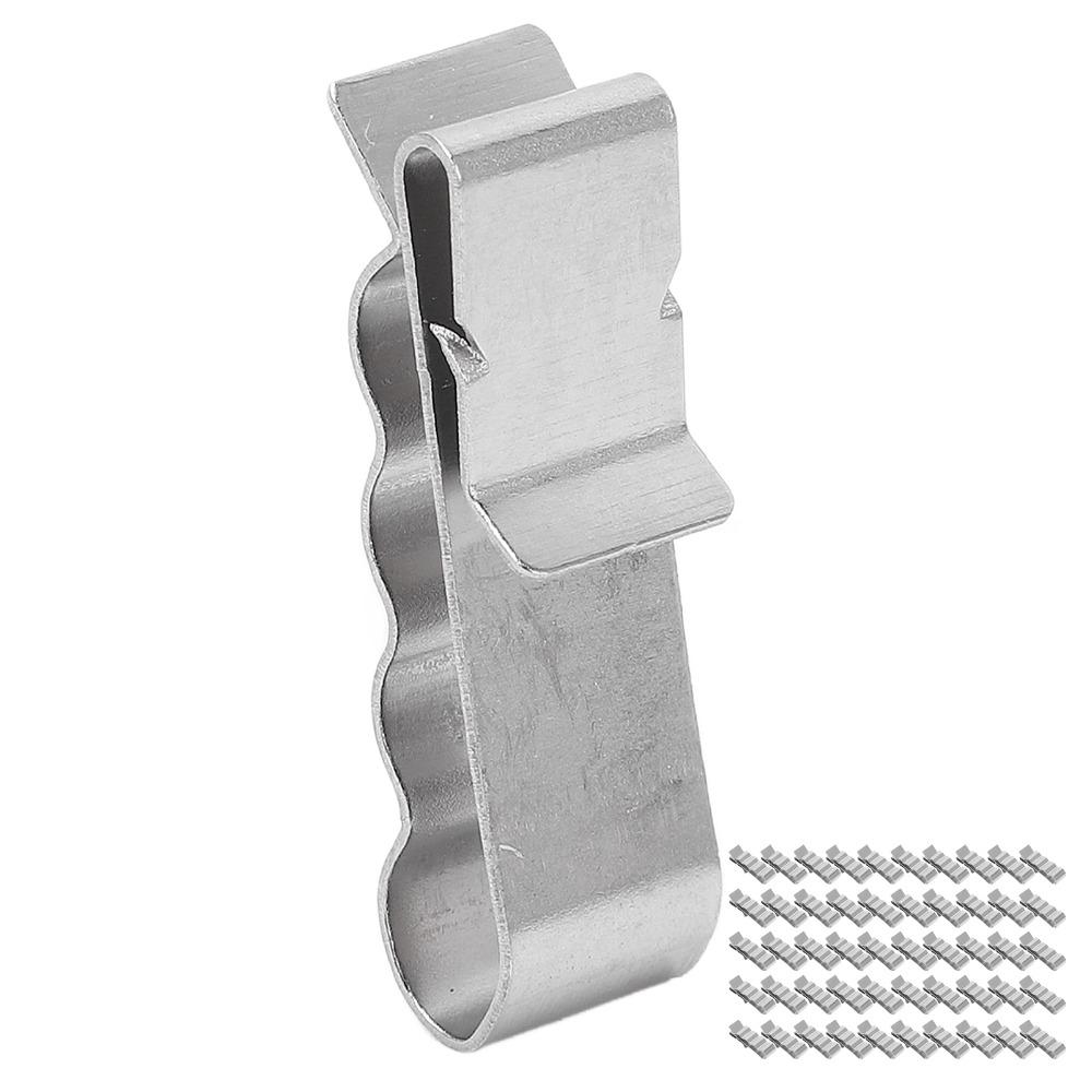 50pcs 4 Wire Cable Management Clips 304 Stainless Steel Wire Clips Photovoltaic Solar Panel
