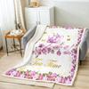 Princess Flannel Blanket All Seasons Dreamy Castle Girl Bed Throw for Kawaii Decor Watercolor Paint Print Purple Blanket for Kid