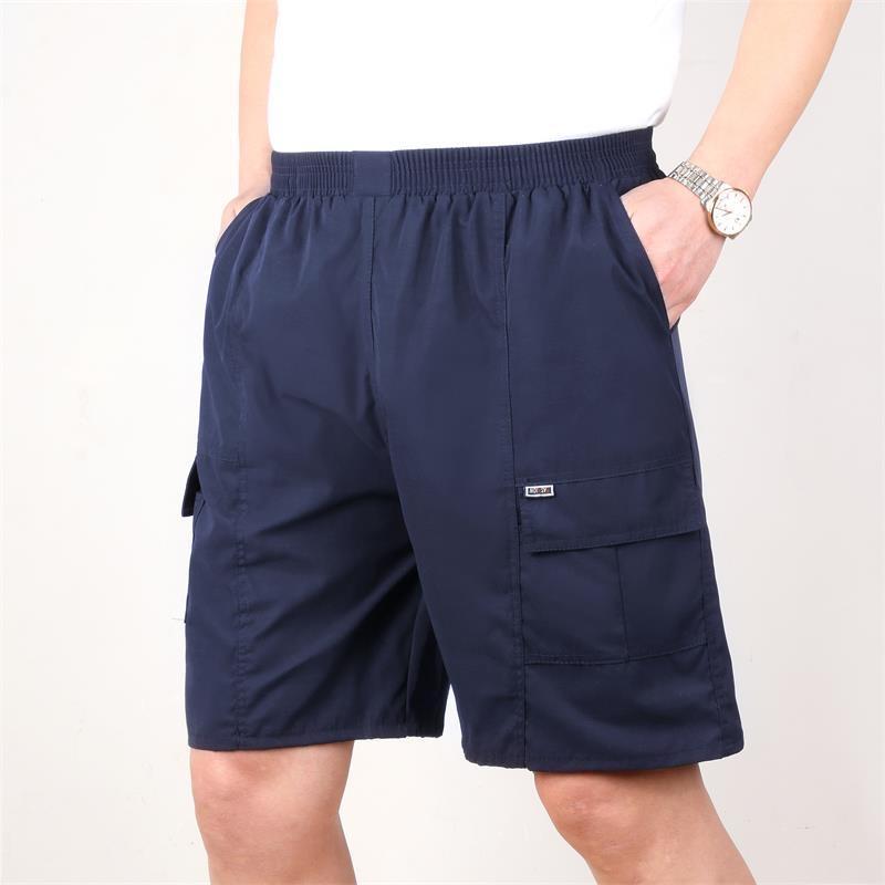 Middle-aged and Elderly Men's Shorts Loose Casual Five-point Pants Straight-leg Pants