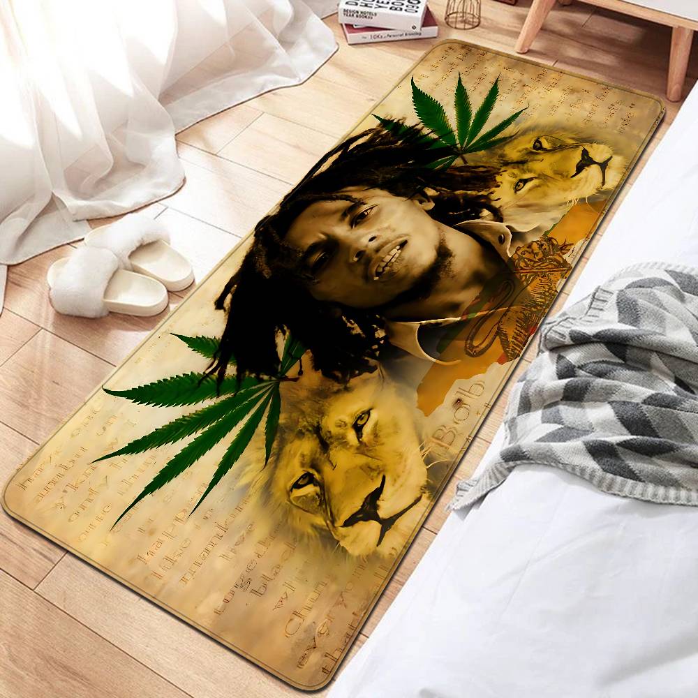 B-Bob Marley Room Mats Retro Multiple Choice Living Room Kitchen Rug Non-Slip Welcome Rug