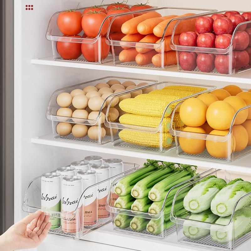 Caixa de Armazenamento de Geladeira Espessada, Caixa de Conservação de Frescor, Gaveta Específica para Cozinha, Organizador Mágico para Ovos, Frutas e Legumes, Caixa de Armazenamento