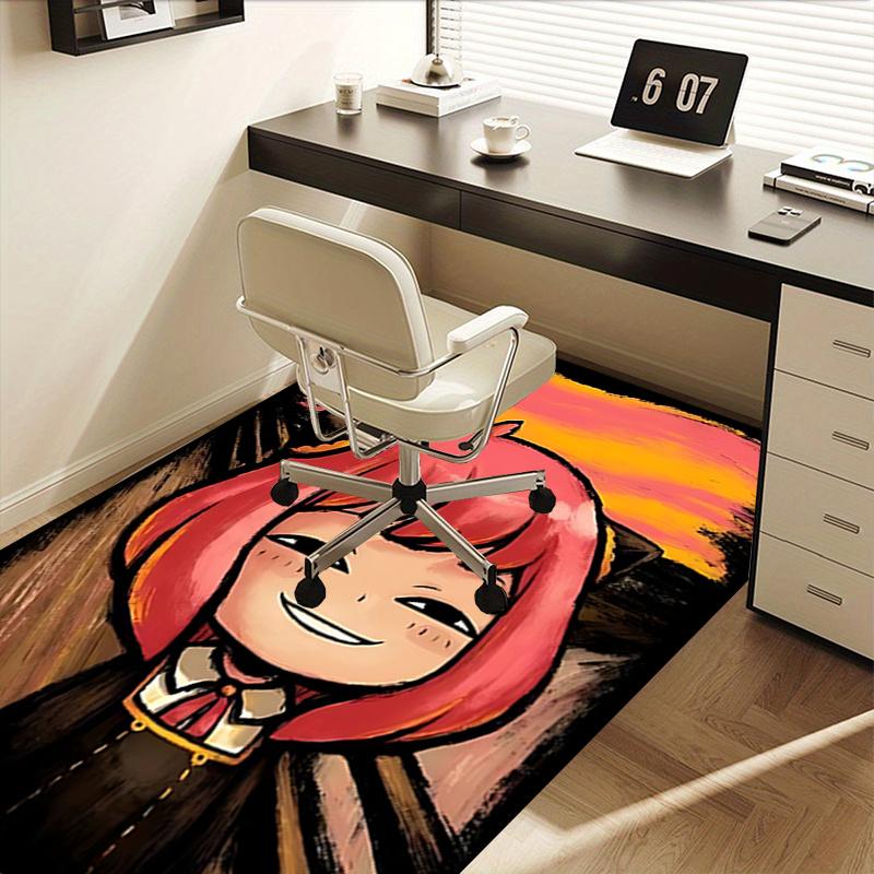Zero Two Chair Mat Cute Anime Girl Design for Home Decor, Office Carpet, Living Room, Bedroom Gift