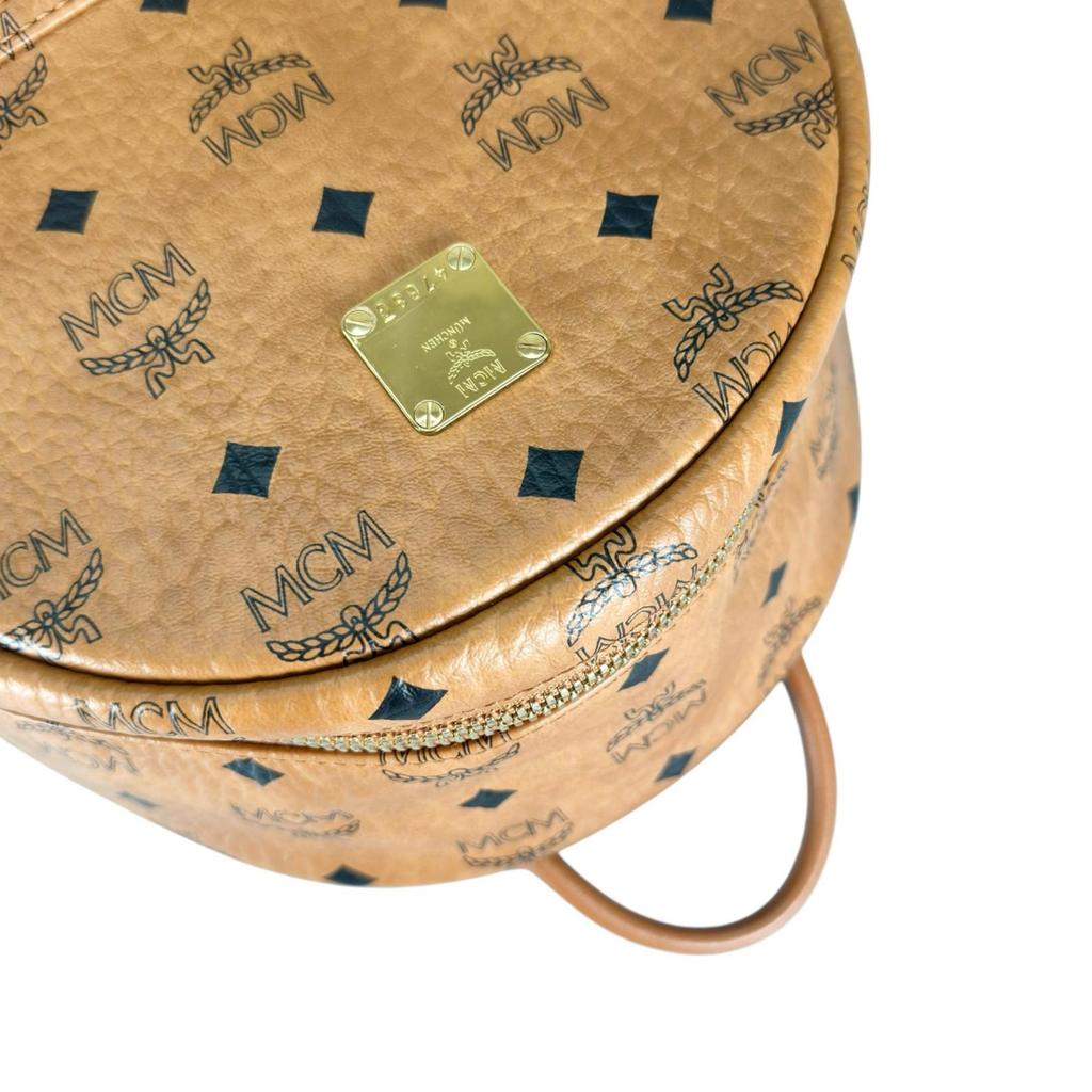 MCM Stark Sidestuds Visetos MMKAAVE15C0001 Backpack Â· Daypack light brown Women used
