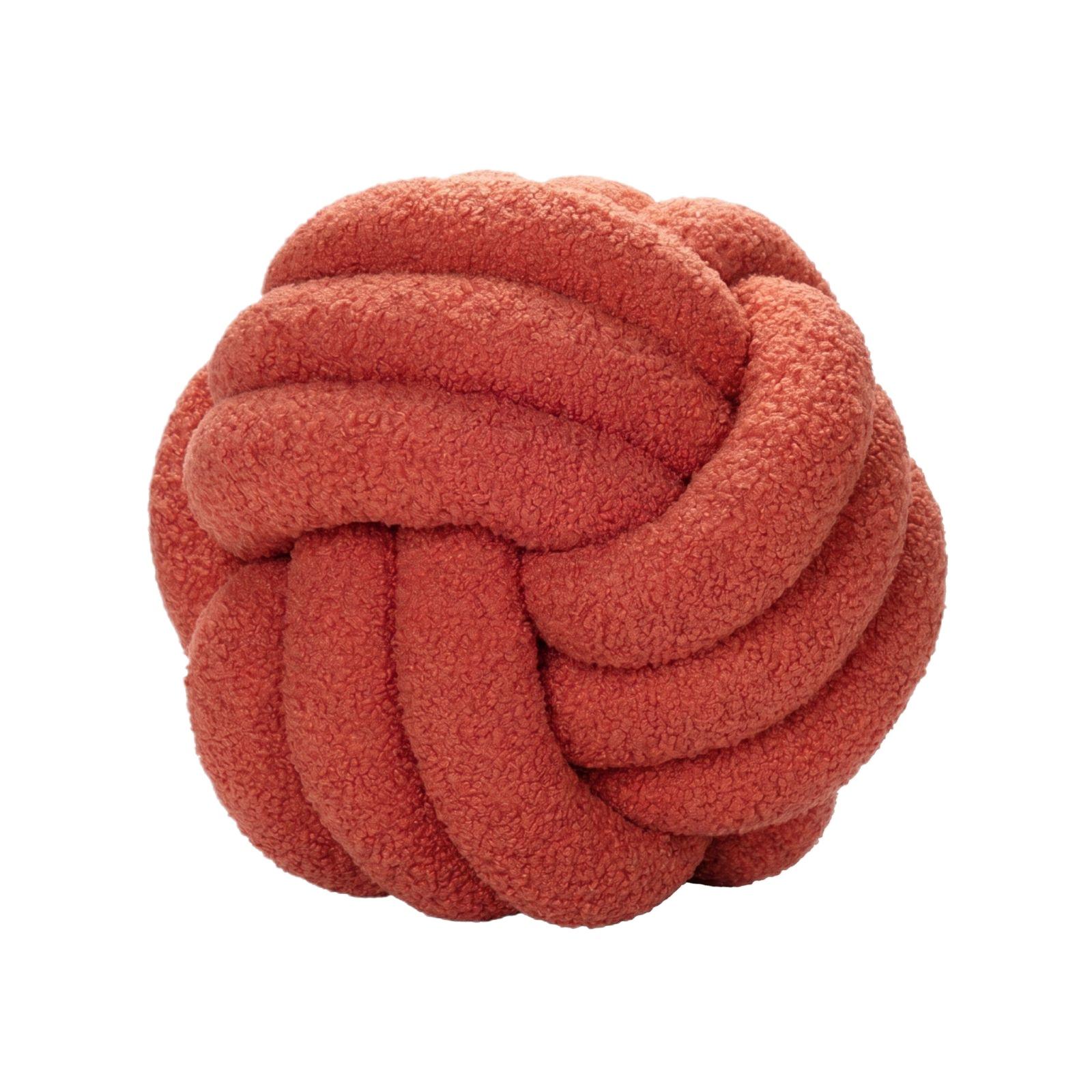 

Handwoven Knot Ball Pillow Soft Plush Decorative Cushion for Living Room Bedroom Sofa Chair Home Comfort and Style One Size красный