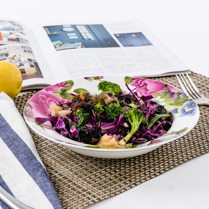 Imperial Concubine 10-inch Porcelain Soup and Serving Plate