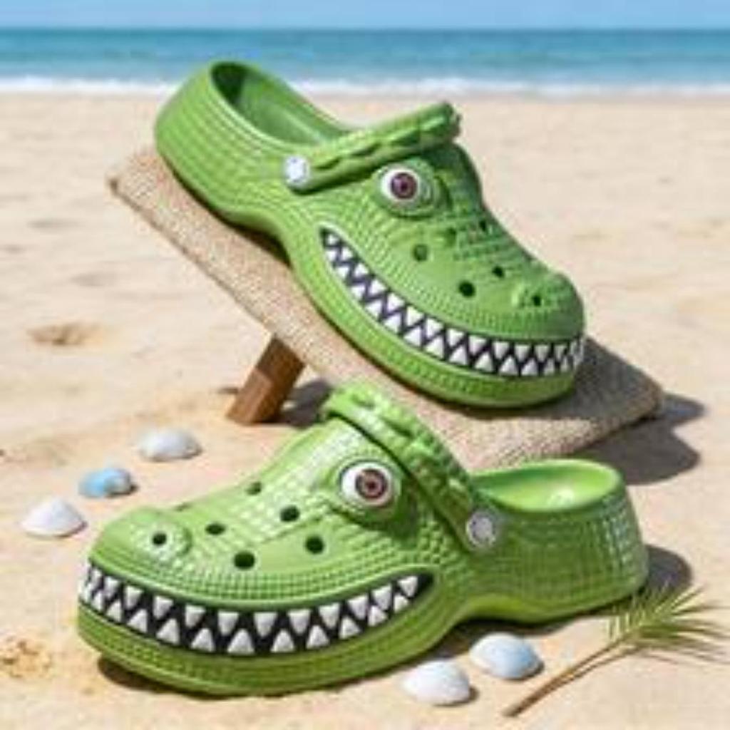 Outdoor, Men's, Breathable, Cartoon Crocodile, Lightweight, Breathable Shoes, Soft, Comfortable, Suitable for Couples To Wear