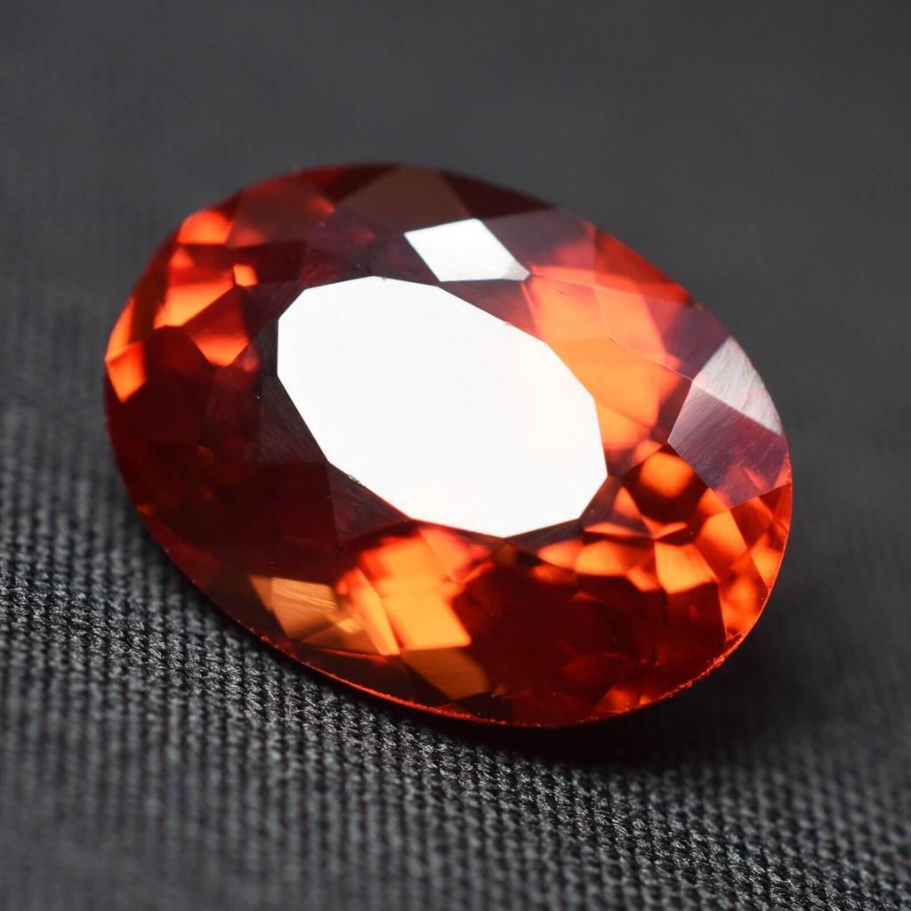 10.23 Ct Natural SAPPHIRE Gemstone CERTIFIED Orange Stone OVAL Jewelry Stone S-1811