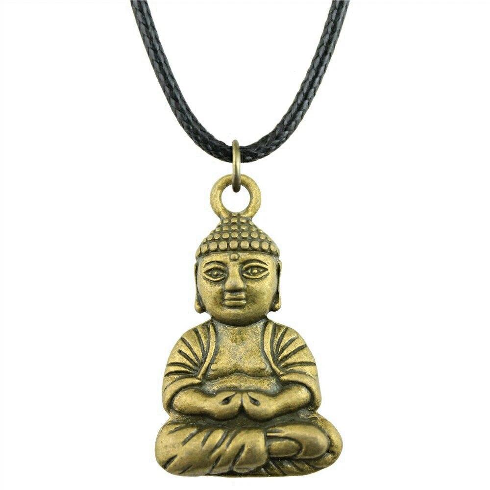Buddhistischer Elefantengott-Halsketten-Paar-Anhänger, handgefertigter Schmuck für Männer, Kettenlänge 45 + 4 cm
