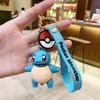 Silicone Keychains Pikachu Charmander Snorlax Bag Charms Anime Backpack Pendants Decor Accessories Kids Toys