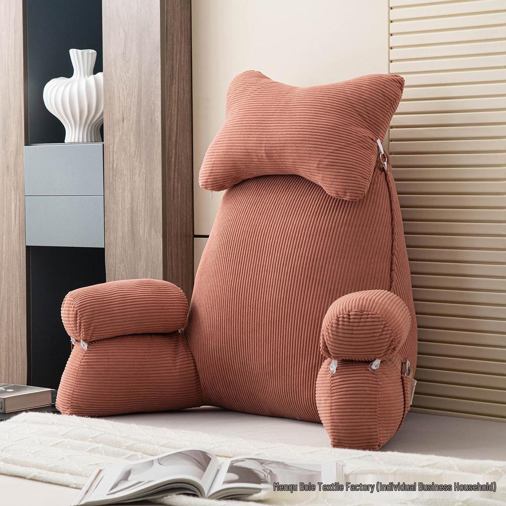 Ergonomic Pillow Headboard: Semi-Reclining Sofa Backrest for Phone Use, Reading, & Neck Support