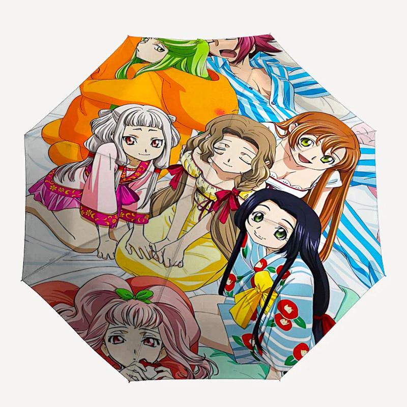 1pc Outdoor Umbrella with Anime Characters | Automatic Opening & Closing | Portable 3-Fold Design | Iron Frame | Perfect Gift for Fans, Travelers