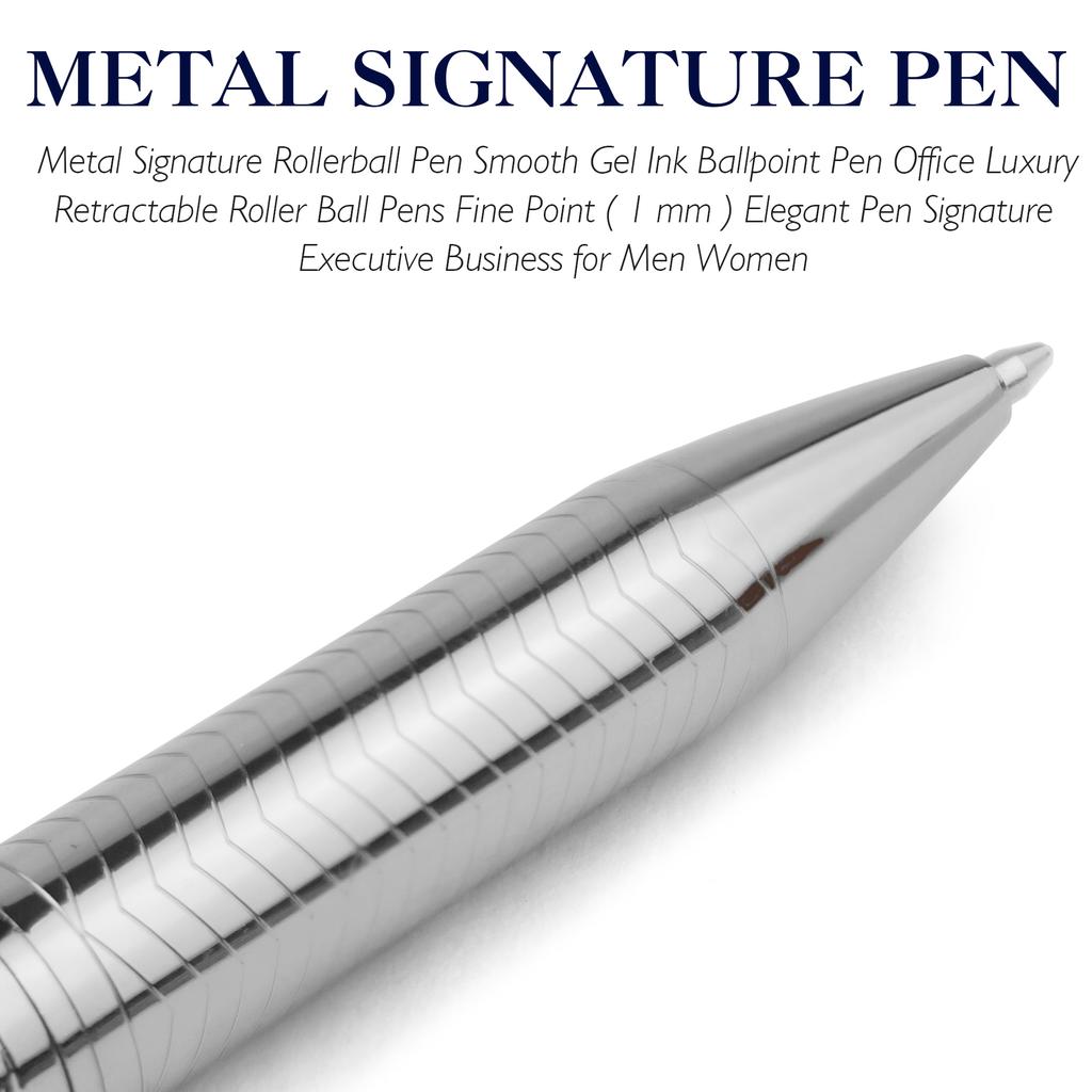 Fashion Twist Rollerball Pens Capless Metal Chrome Ballpoint Pen Refillable Elegant Signature Gift Pen