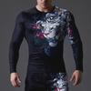 Men's Quick-Dry Long-Sleeve Gym Training Top and Running Tights