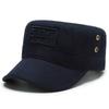 Cappellino da uomo in cotone con visiera piatta, ricamato con stella, colore verde militare