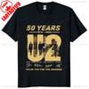 U2 Band 50th Anniversary 19762026 Tribute Signatures Graphic T Shirt Unisex Cotton Vintage Rock Casual Street Style Tee